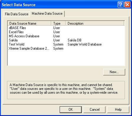 Microsoft Access テーブルと MySQL
                テーブルをリンク、DNS を選択